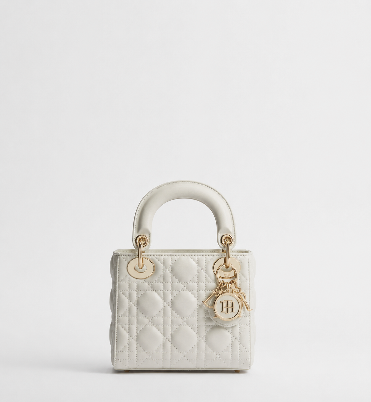 Lady Mini Cannage — Ivory White